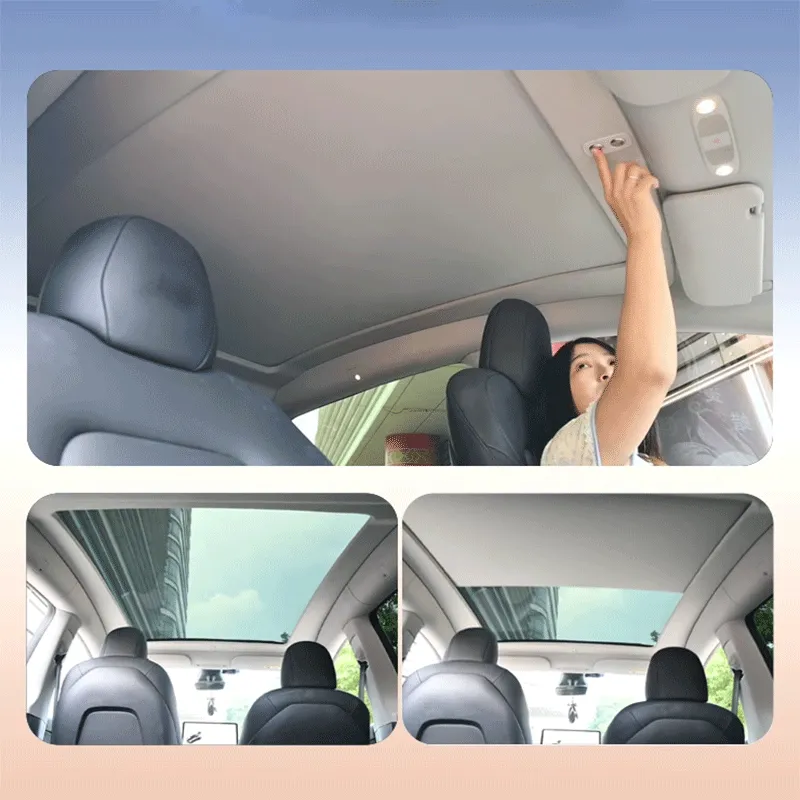 TAPTES® Electric Smart Roof Retractable Sunshades for Tesla Model Y