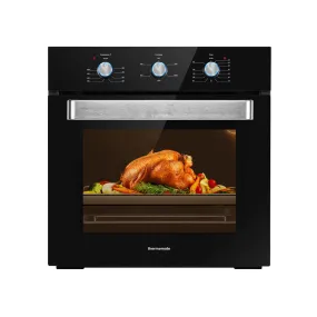 Thermomate 24 Inch Electric Wall Oven, 5 Cooking Functions Black Glass