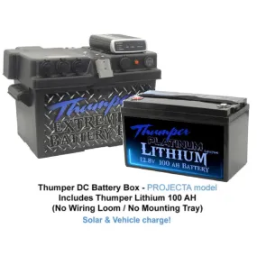 THUMPER PROJECTA DC-DC LITHIUM BATTERY BOX   THUMPER 100AH LITHIUM