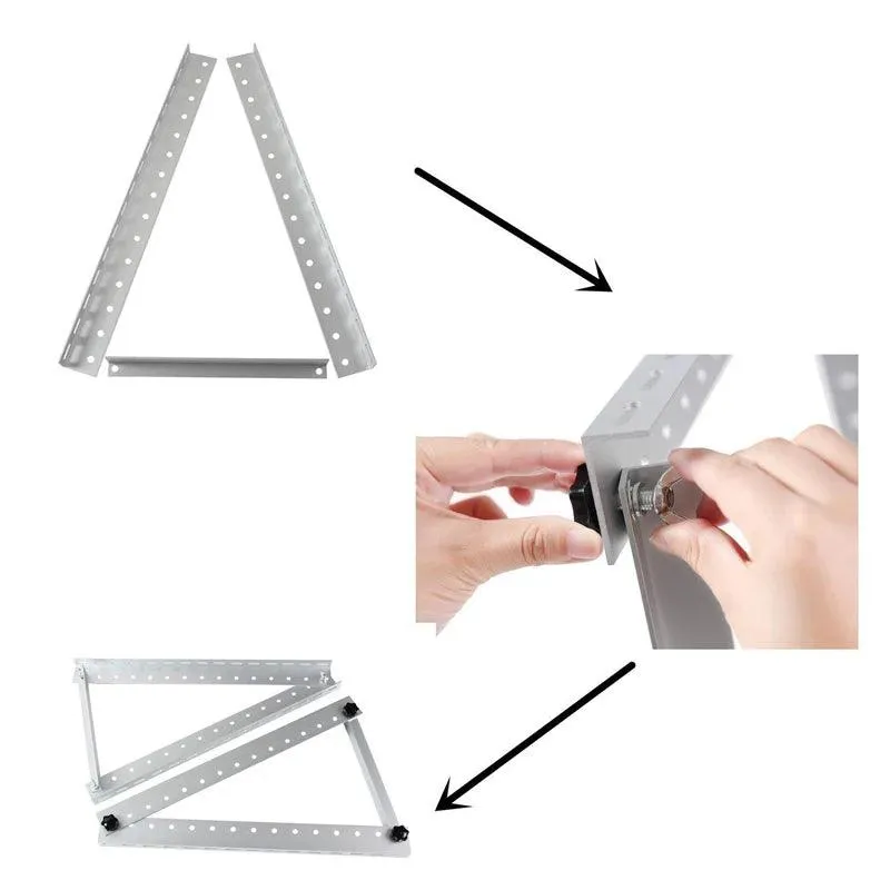 Triangle Aluminum Panel Mounted Bracket 41 InchTriangel Back Beam 300W /350W  Solar Panel Roof Mounting Bracket for Van
