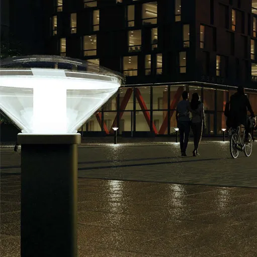 VANDAL | Solar Resistant Bollard Light | 3 Watt | 588 Lumens | 2300K-6500K | Solar Panel 6,3Wc | Lithium Battery 12AH | Installation Height 31.4 Inch | IP65 | 5 Years Warranty