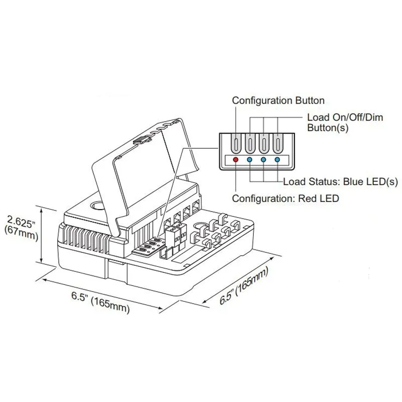 Wattstopper LMRC-213-347 3 Relay Room Controller, 0-10V dimming