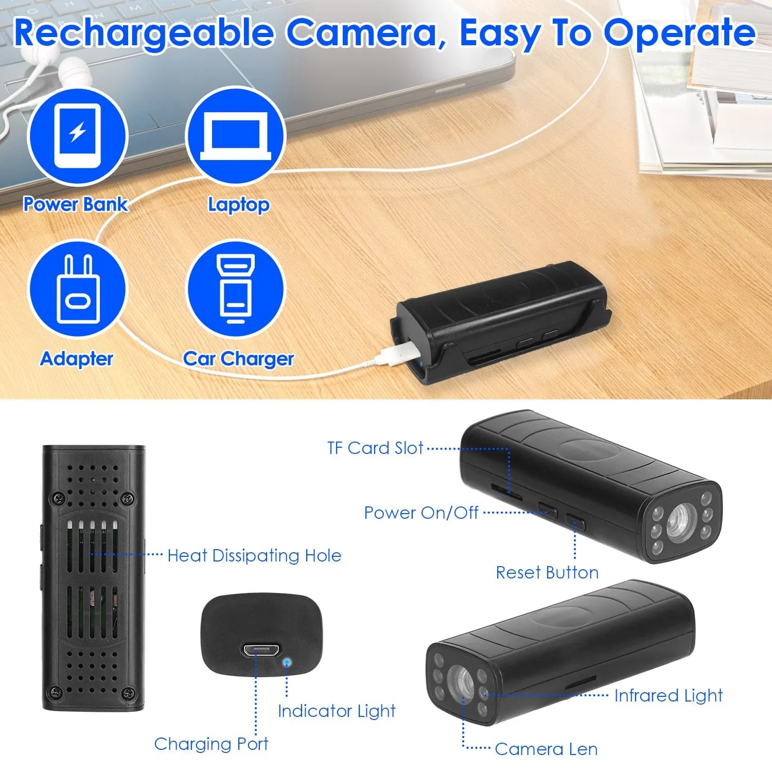 Wireless Camera Reverse Hitch Guide with Flexible Adhesive Base
