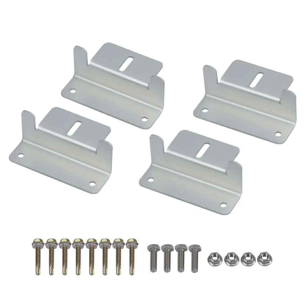 Z-Brackets for Mounting Solar Panels (1 Set of 4) | Mounts 1 x Solar Panel