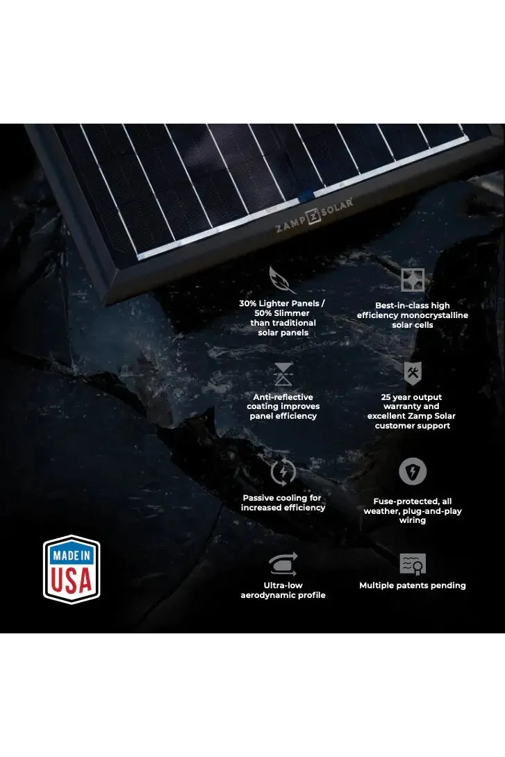Zamp Solar OBSIDIAN Series 25 Watt Trickle Charge Kit (Magnetic Mounts)