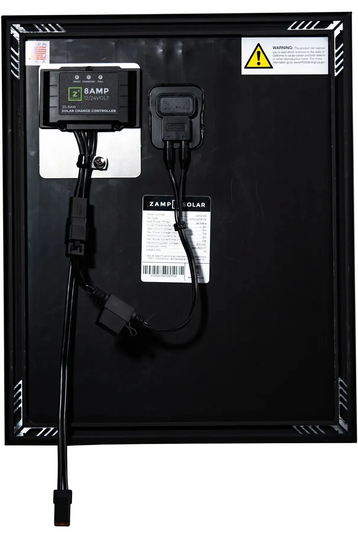 Zamp Solar OBSIDIAN Series 25 Watt Trickle Charge Kit (Magnetic Mounts)